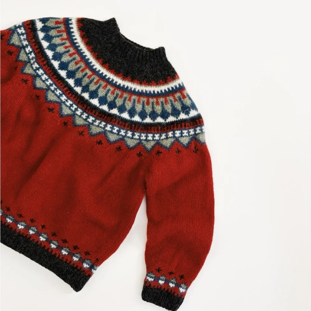 Vintage Eddie Bauer Fair Isle Pullover Sweater in Wool Size XS - Picture 3 of 6